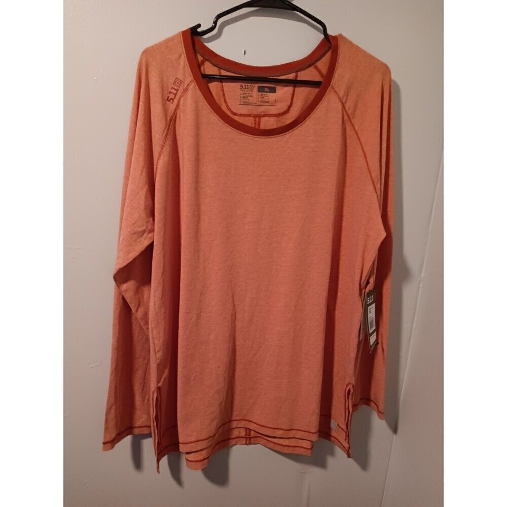 New 5.11 Tactical Freya Long Sleeve Shirt Crew Neck Rosewood Heather Womens XL